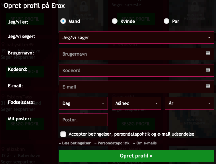 Erox profil